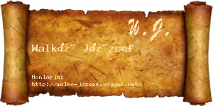 Walkó József névjegykártya